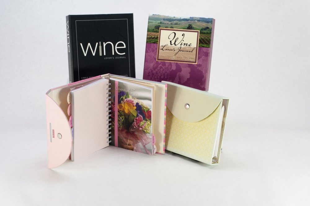 39999 Globalpsd279 concealed wire-o, tabs, hardcover, 5th panel wrap around with snap closure creating front and back spine, planners and calendars