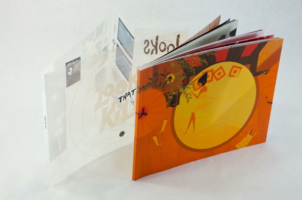 43475 MG 2712 acetate jacket, die cut back cover, CD insert, softcover with flaps, acetate jacket with flaps, 2c printing on acetate