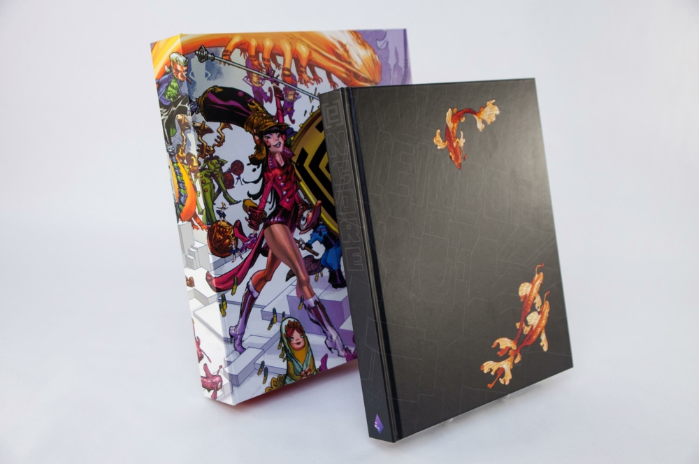 43620 MG 9563 hardcover book, clamshell box, spot UV, PLC