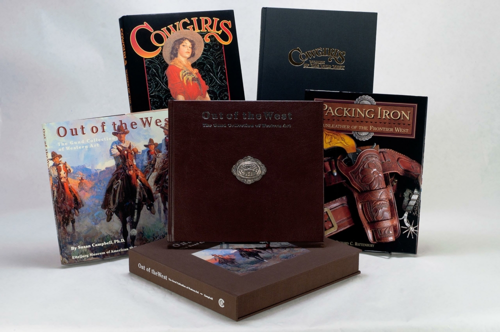 50000 Globalpsd080 Collage, coffee table book, hardcover book, leather casewrap, cloth clamshell box, tip-on, emblem, deep foil stamping