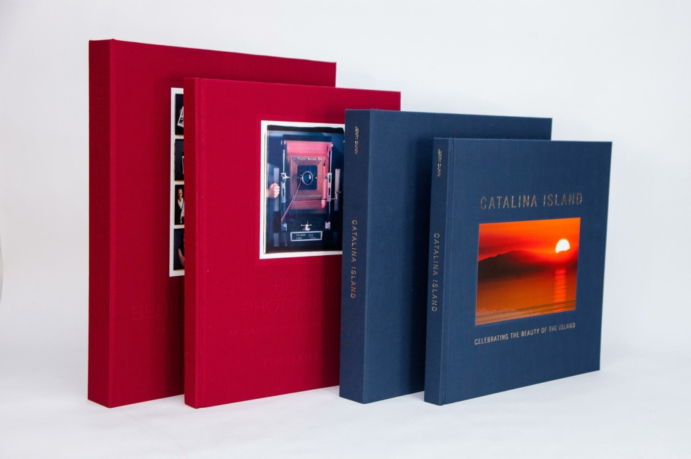 50000 MG 9686  Collage, Hardcover Book, cloth casewrap, deep blind debossing, clamshell box, ribbon pull, tip-on, deep foil stamping, coffee table book